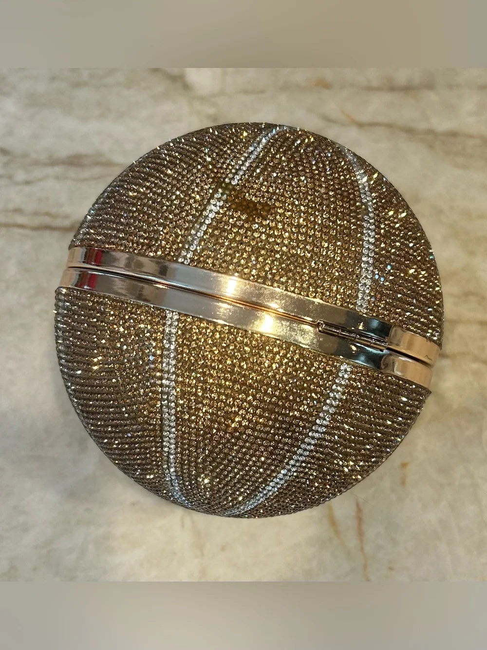 Sparkly Rhinestone Basketball Clutch Purse | Crystal Evening Bag | Wristlet